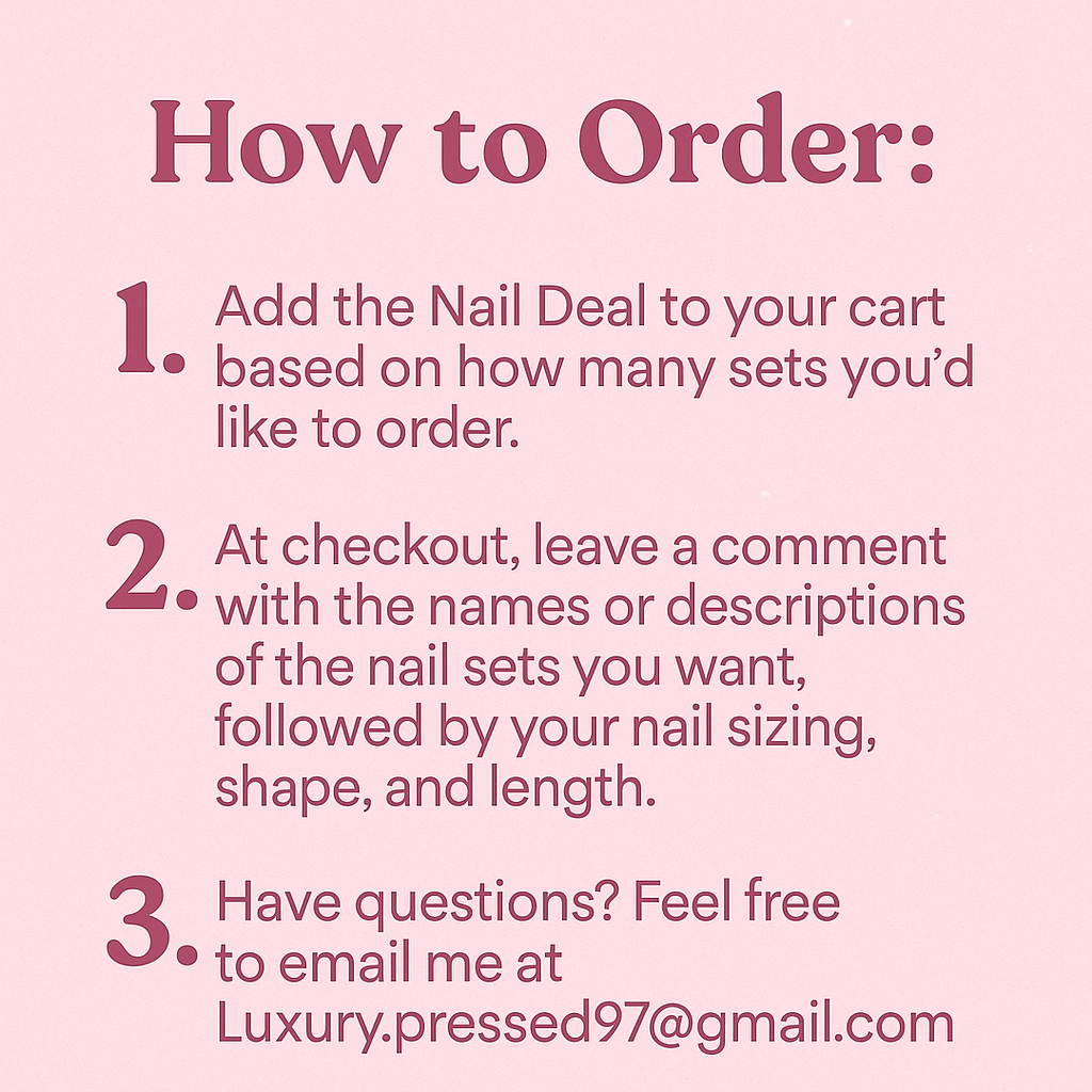 $25 Nail Deal – Custom Press-On Nail Set