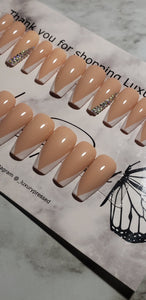 V French tip w/ bling